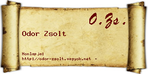 Odor Zsolt névjegykártya