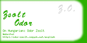 zsolt odor business card